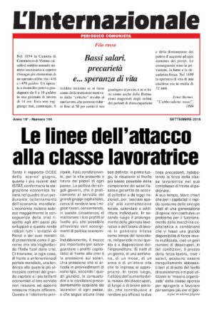 Le linee dell’attacco alla classe lavoratrice