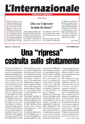 Una “ripresa” costruita sullo sfruttamento