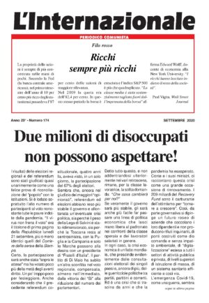 Due milioni di disoccupati non possono aspettare!