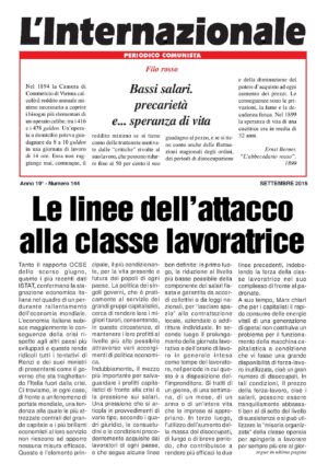 Le linee dell’attacco alla classe lavoratrice