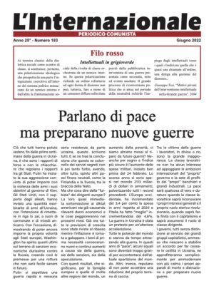 Parlano di pace ma preparano nuove guerre